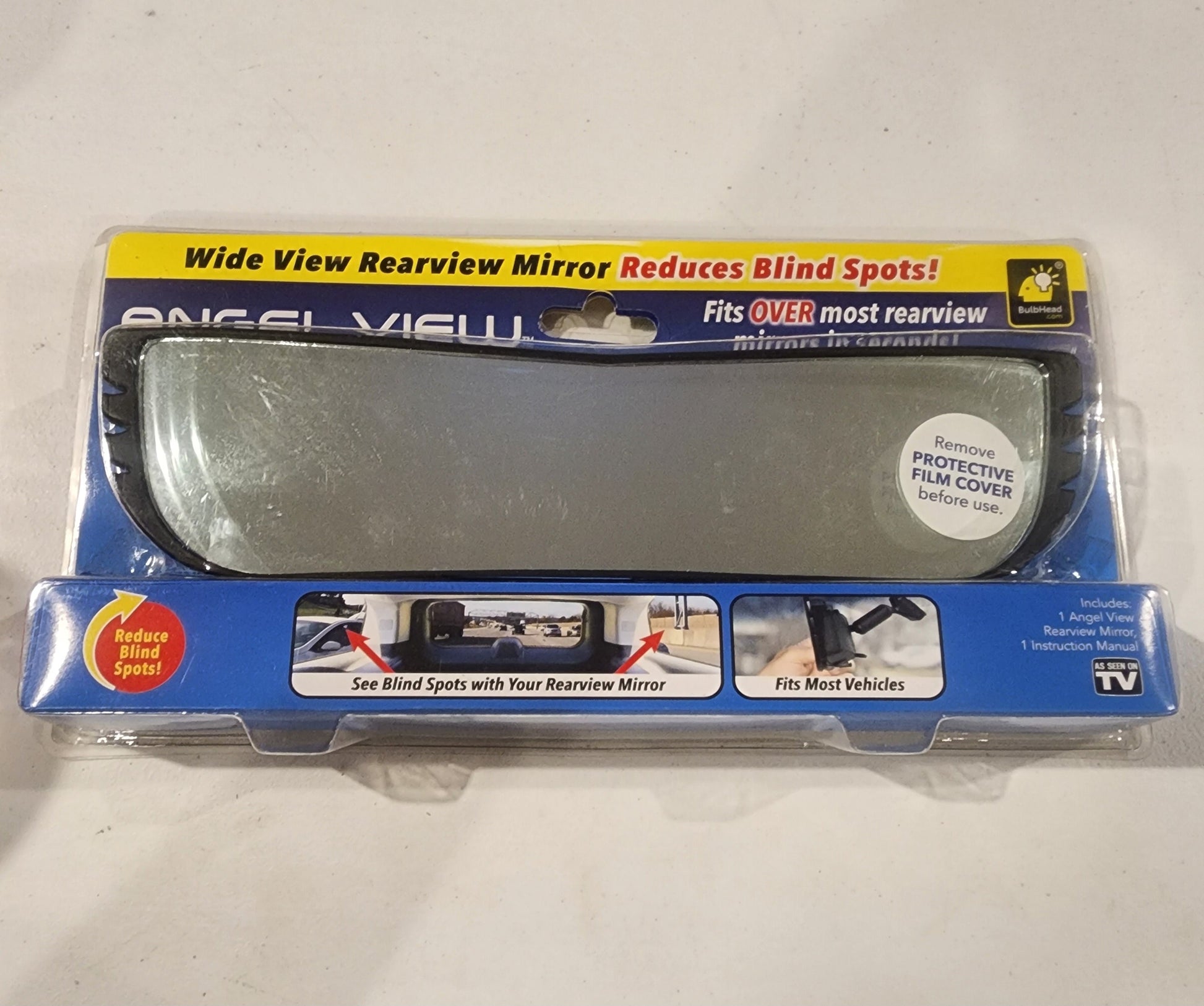 New Angel View Wide Angle Rearview Mirror As Seen On TV Black Convex Car Mirror Tennessee Junk Trunk