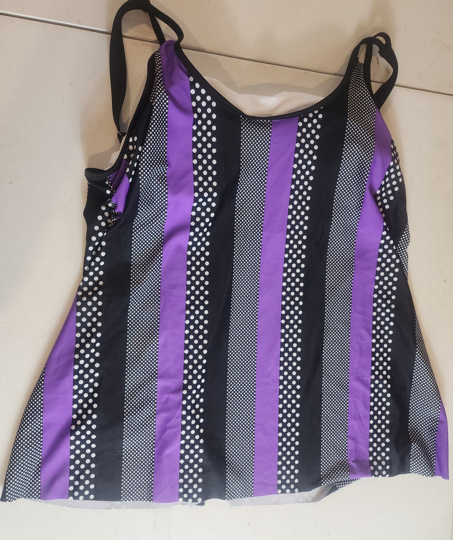 Women's Plus Size Swimsuit 18-20 Purple Black White Tennessee Junk Trunk