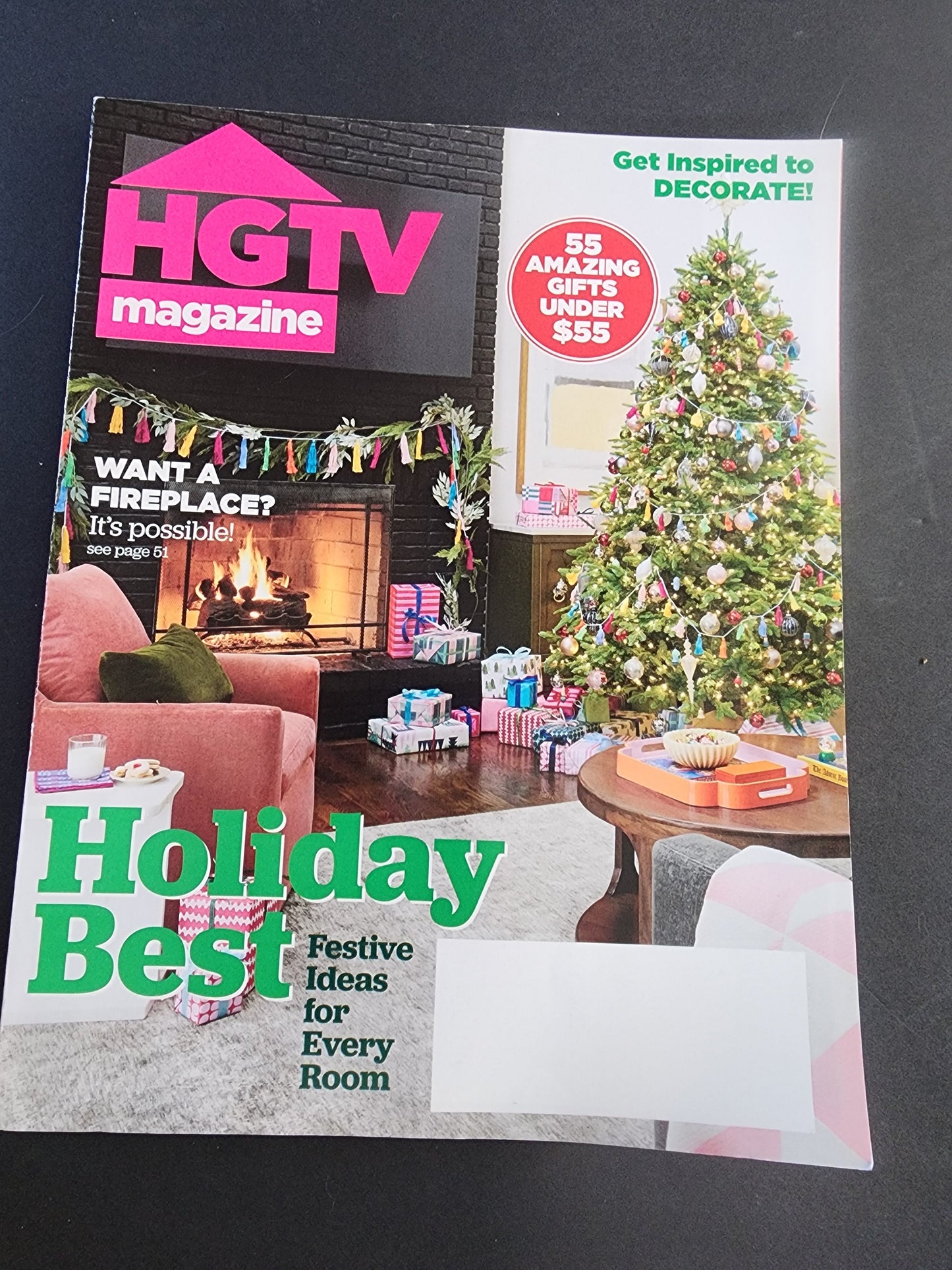 HGTV MAGAZINE - HOLIDAY BEST - NOV/DEC 2024 FESTIVE IDEAS, FIREPLACE, DECORATE Tennessee Junk Trunk