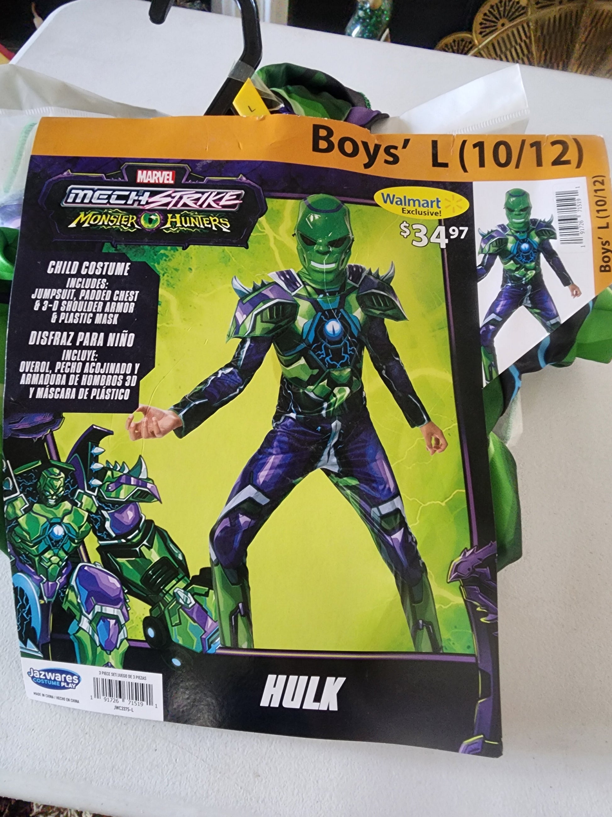 Marvel Mech Strike HULK Halloween Costume Boys Jumpsuit Armor Mask Size 10/12 L Tennessee Junk Trunk