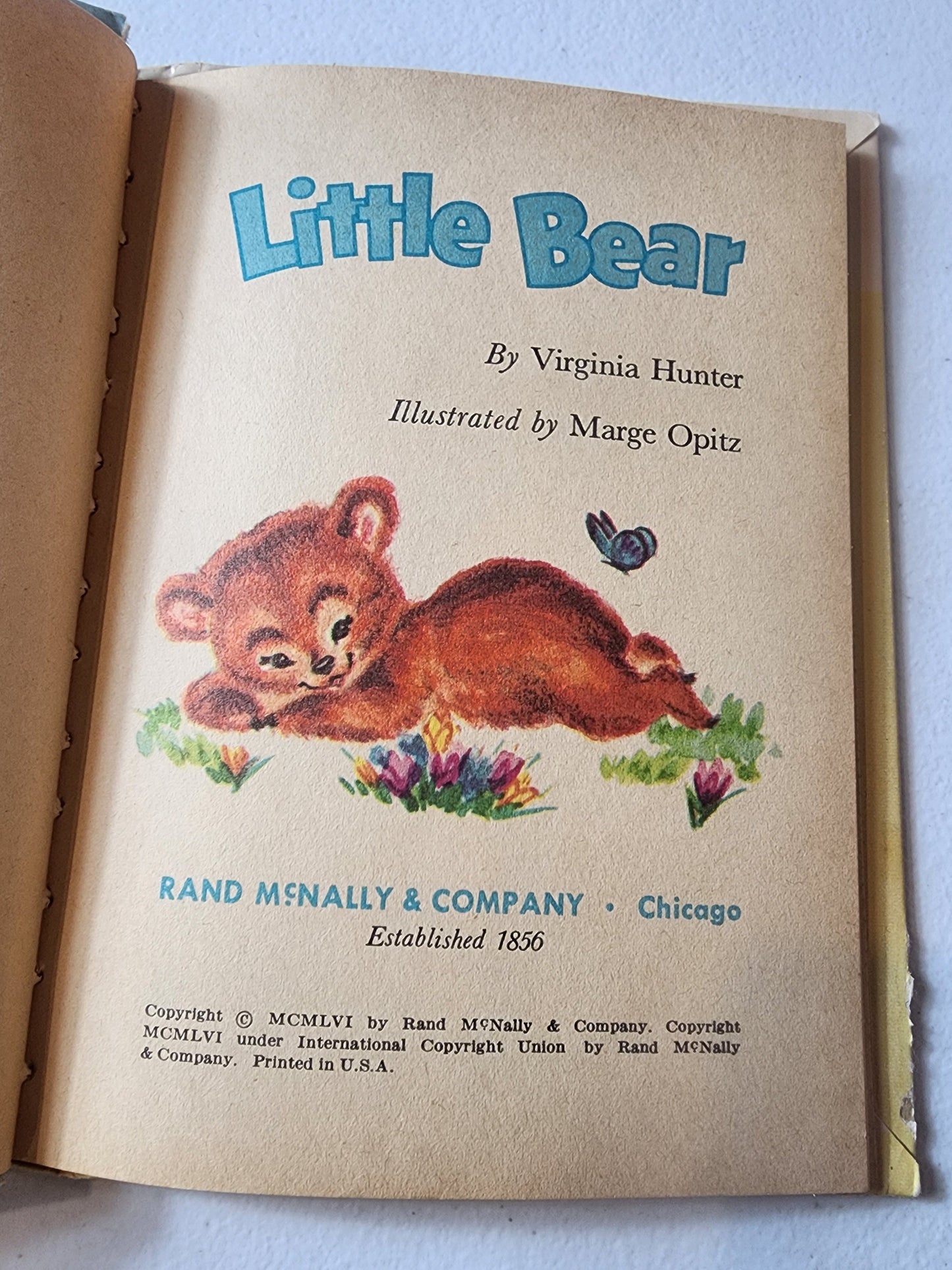 Vintage 1956 A Rand McNally Junior Elf Book Little Bear Picture Storybook Tennessee Junk Trunk