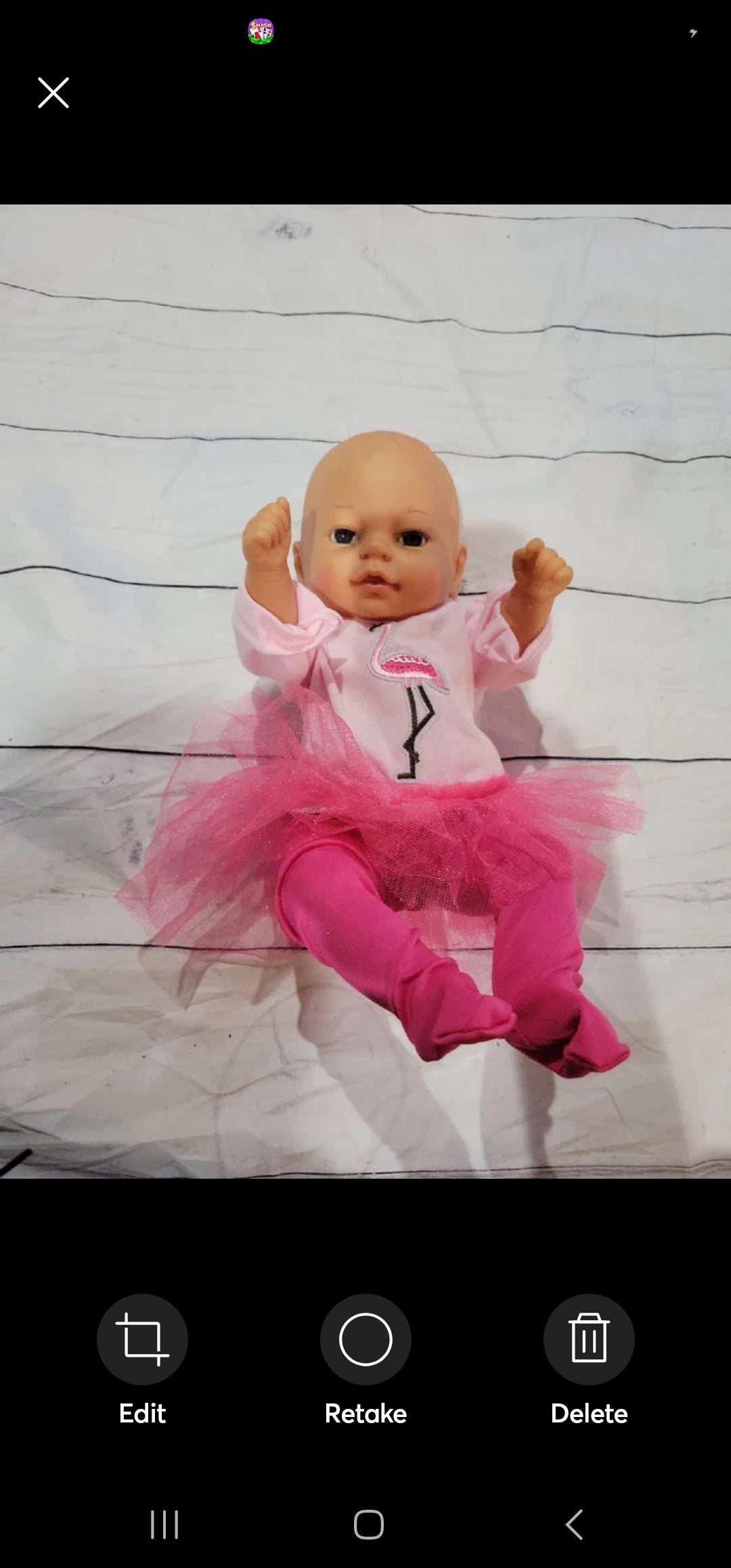 Cititoy Reborn Girl 14"  Baby Doll 1994 anomatically correct w/  pink Flamingo outfit Tennessee Junk Trunk