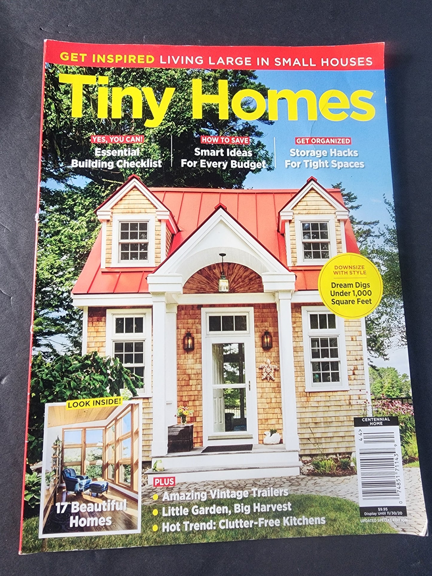 Tiny Homes Magazine - Living Large In Small Houses - 17 Beautiful Homes - Building Checklist!  Get Organized Tennessee Junk Trunk