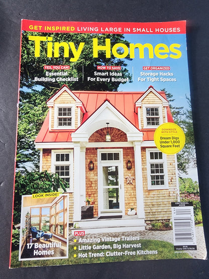 Tiny Homes Magazine - Living Large In Small Houses - 17 Beautiful Homes - Building Checklist!  Get Organized Tennessee Junk Trunk