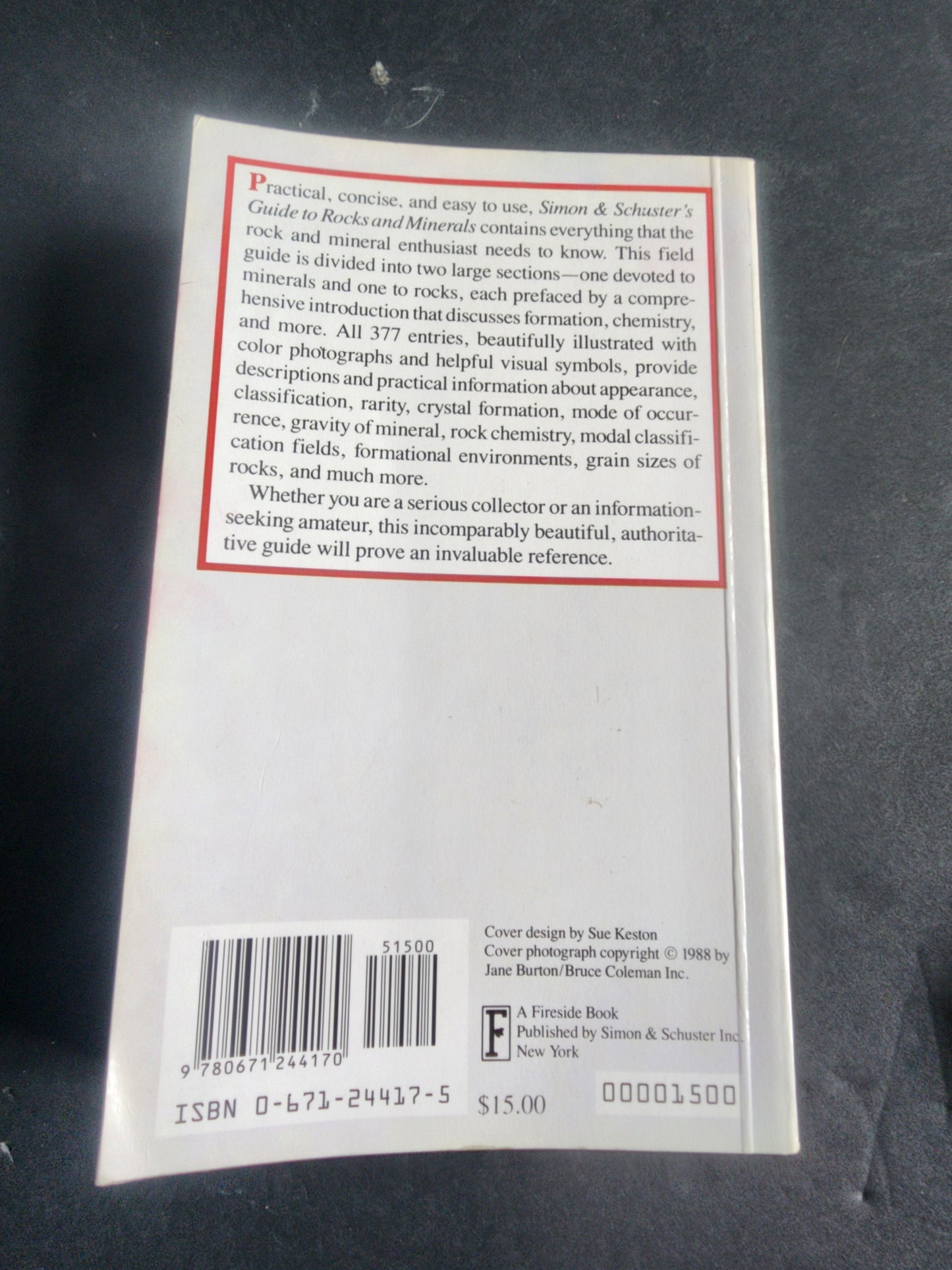 Simon & Schuster's Guide to Rocks and Minerals Softcover Book Tennessee Junk Trunk