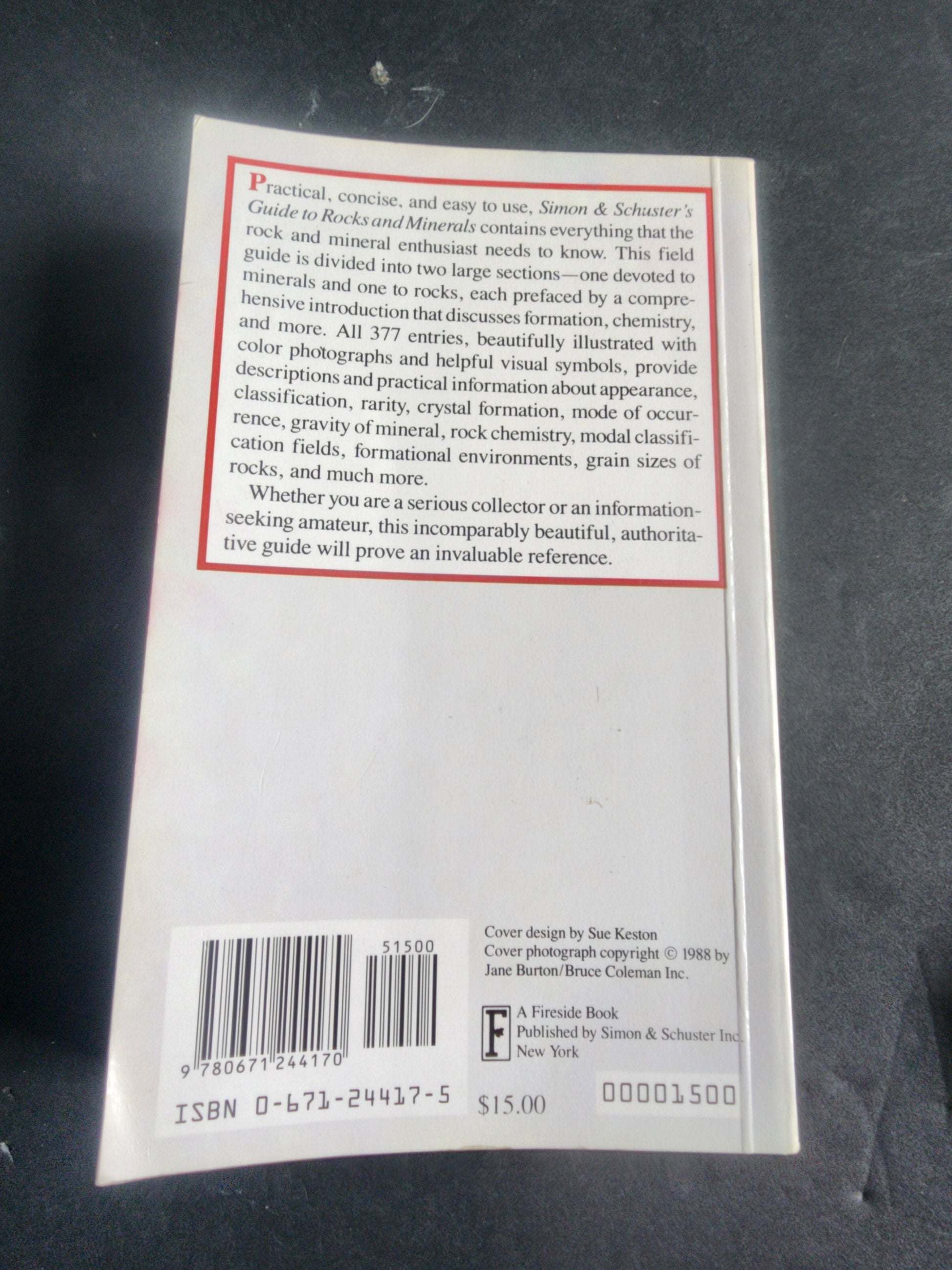 Simon & Schuster's Guide to Rocks and Minerals Softcover Book Tennessee Junk Trunk