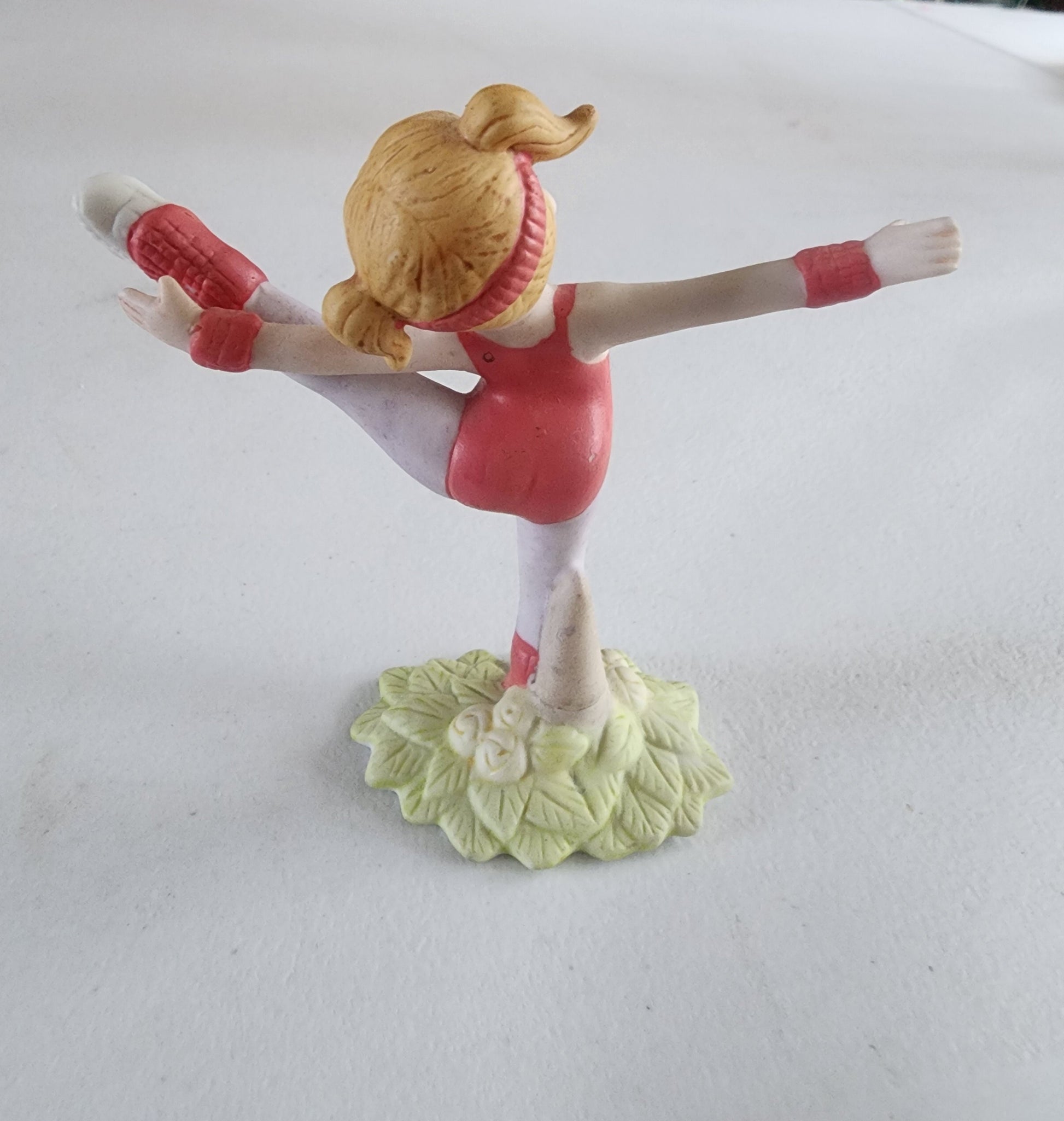 70s Vintage George Good Taiwan Porcelain Gymnastics Girl Figurine Gymnast Tennessee Junk Trunk