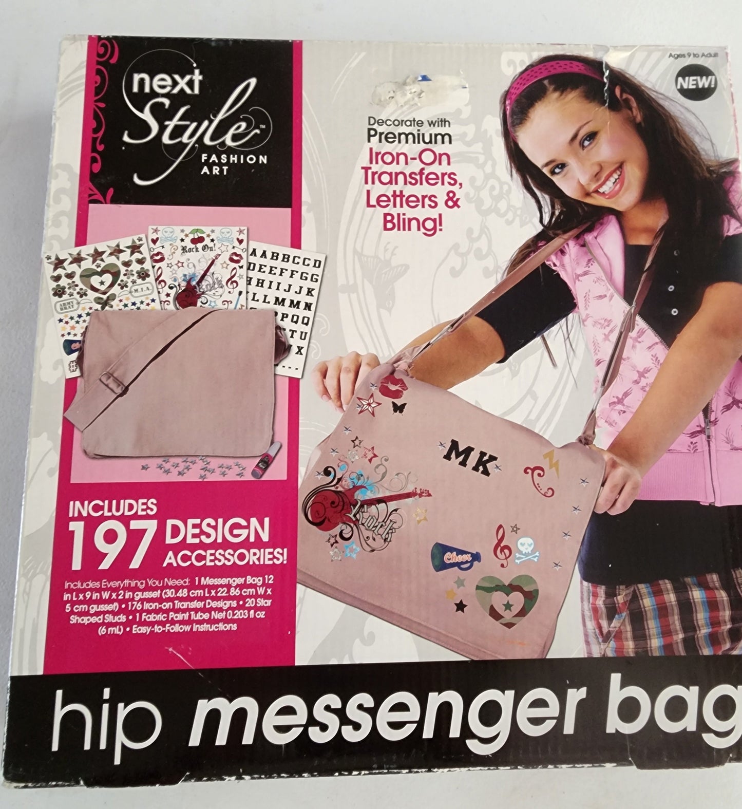 Next Style Fashion Art Hip Messenger Bag - Design Your Own New craft kit new open box Tennessee Junk Trunk