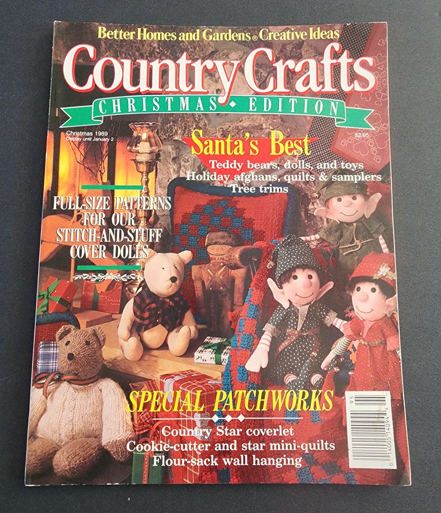 Vtg Better Home and Gardens Magazine 1989 Country Crafts Christmas Edition Santa's BEST Tennessee Junk Trunk
