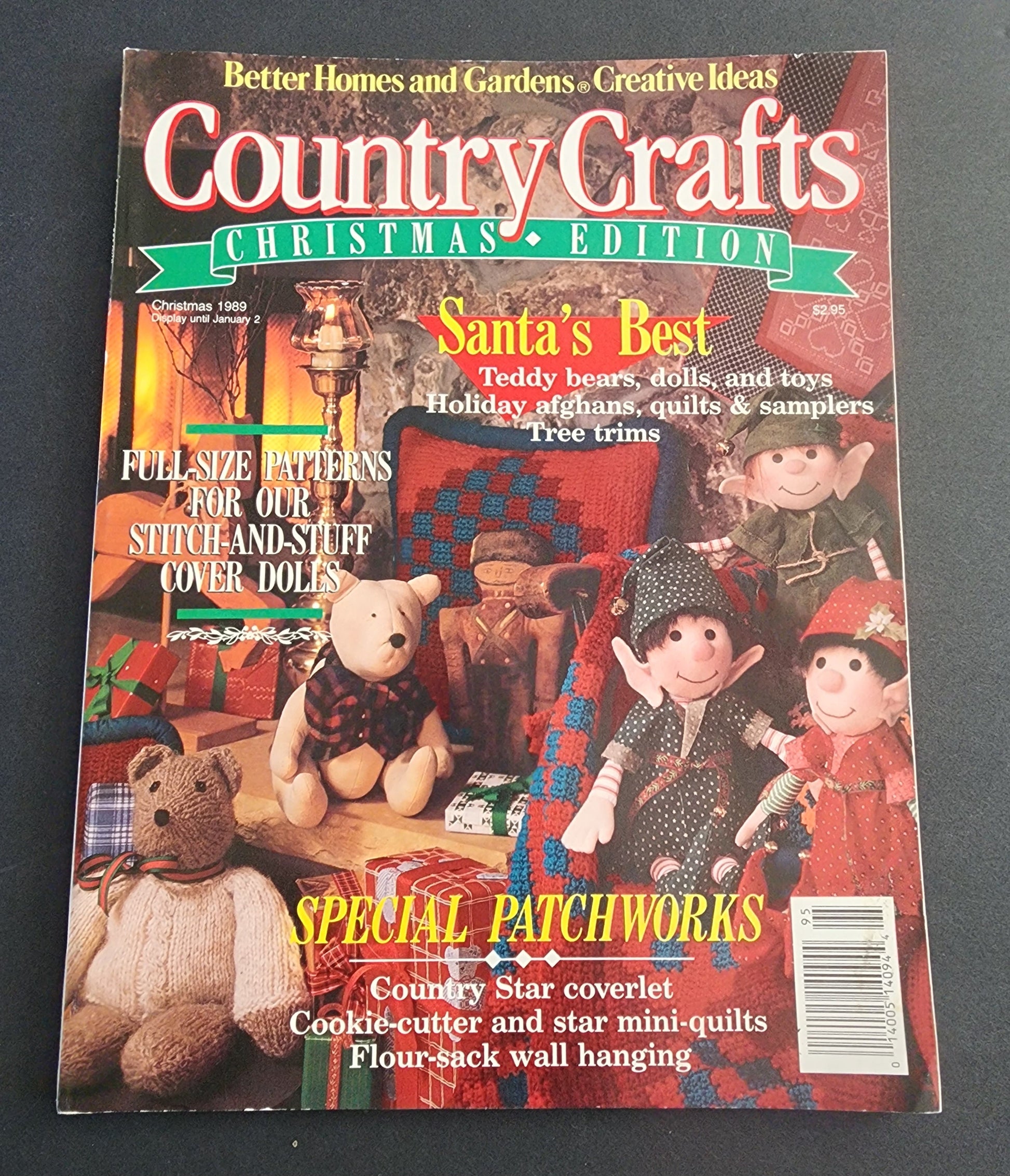 Vtg Better Home and Gardens Magazine 1989 Country Crafts Christmas Edition Santa's BEST Tennessee Junk Trunk