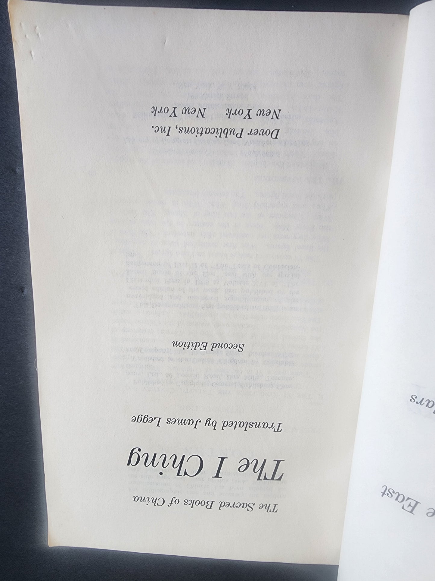 I Ching : The Book of Changes by James Legge (1963, Trade PChing : The Book of Changes by James Legge (1963, Trade Paperback) Tennessee Junk Trunk