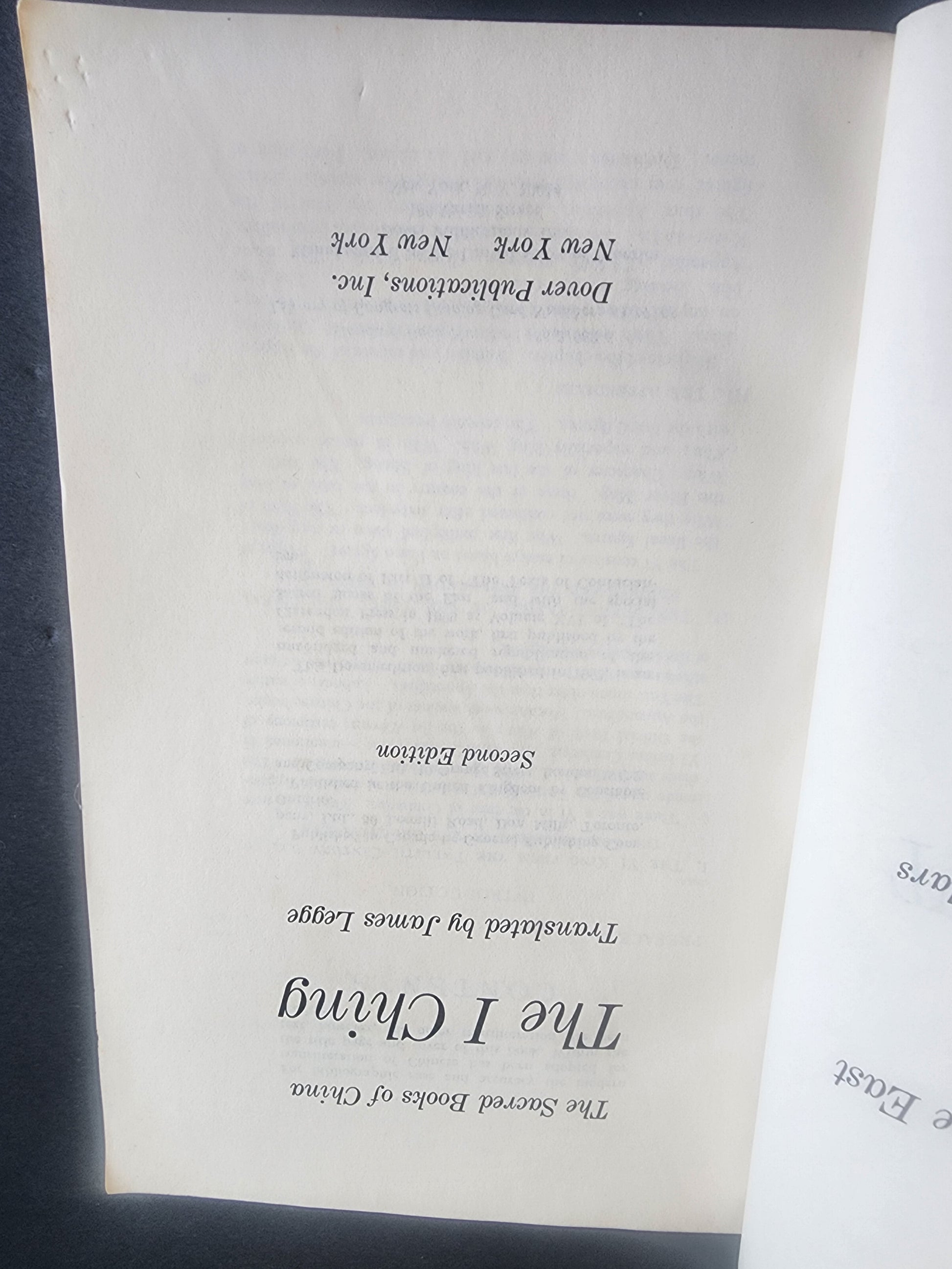 I Ching : The Book of Changes by James Legge (1963, Trade PChing : The Book of Changes by James Legge (1963, Trade Paperback) Tennessee Junk Trunk