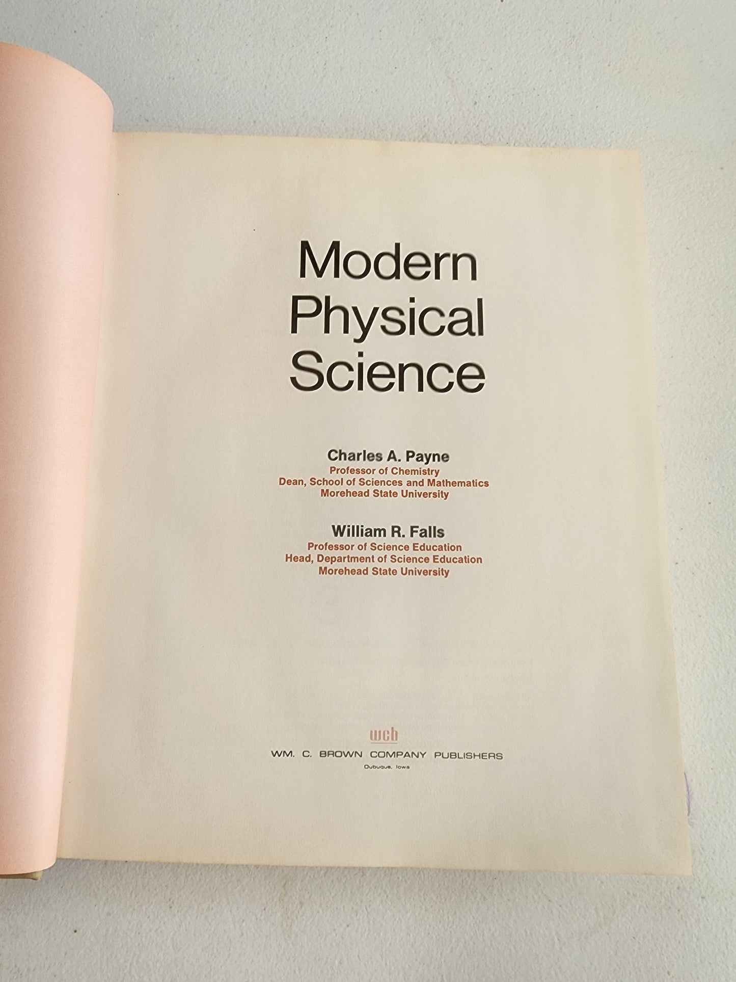 Modern Physical Science Hardback textbook by Charles Payne & William Falls Tennessee Junk Trunk