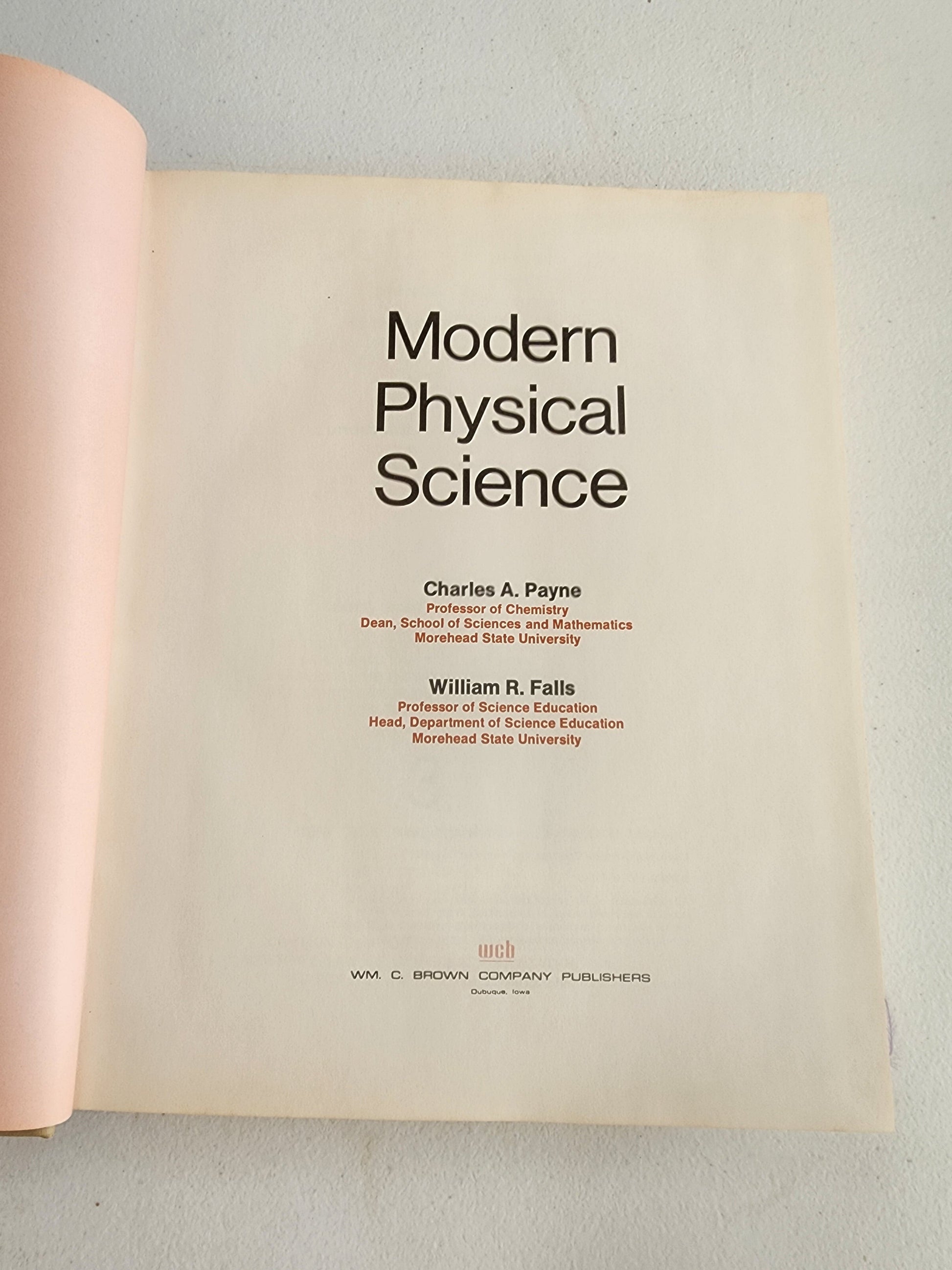 Modern Physical Science Hardback textbook by Charles Payne & William Falls Tennessee Junk Trunk
