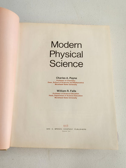 Modern Physical Science Hardback textbook by Charles Payne & William Falls Tennessee Junk Trunk