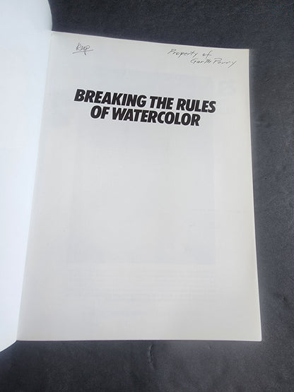Breaking the Rules of Watercolor Burt Silverman paperback book i Tennessee Junk Trunk