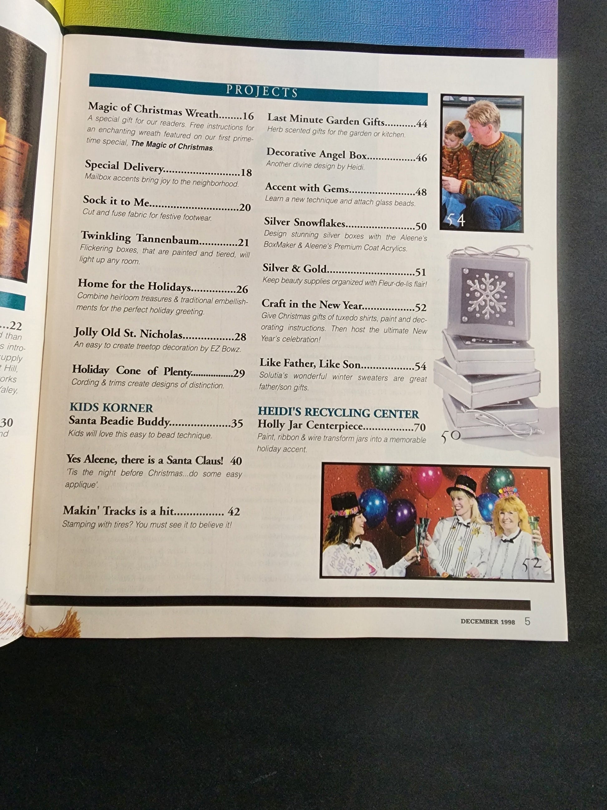 Aleene's Creative Living Dec. 1998 Craft Sewing Quilting craft book Tennessee Junk Trunk