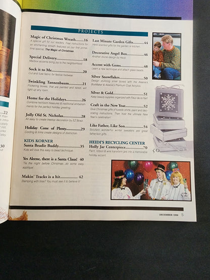 Aleene's Creative Living Dec. 1998 Craft Sewing Quilting craft book Tennessee Junk Trunk