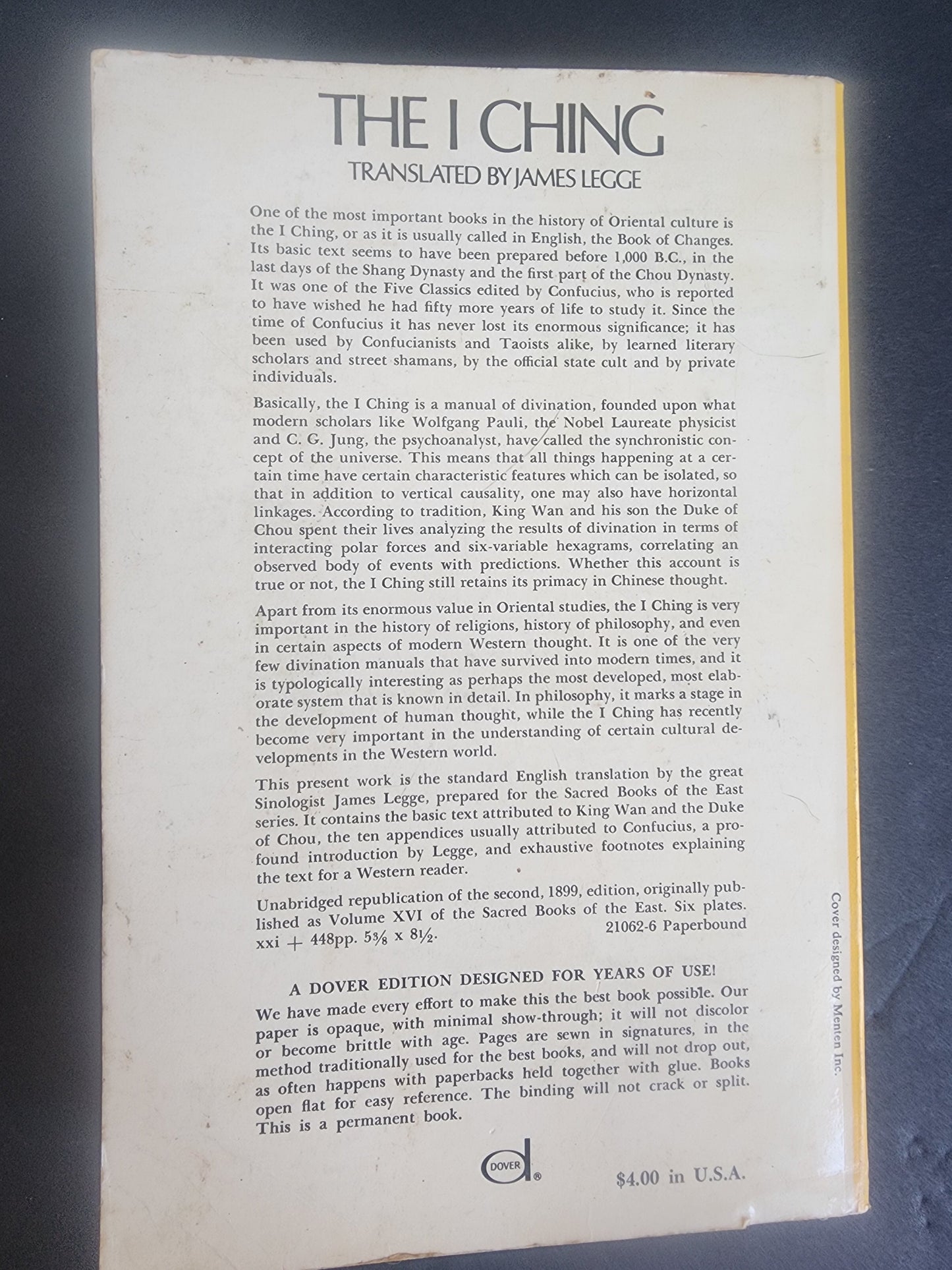 I Ching : The Book of Changes by James Legge (1963, Trade PChing : The Book of Changes by James Legge (1963, Trade Paperback) Tennessee Junk Trunk