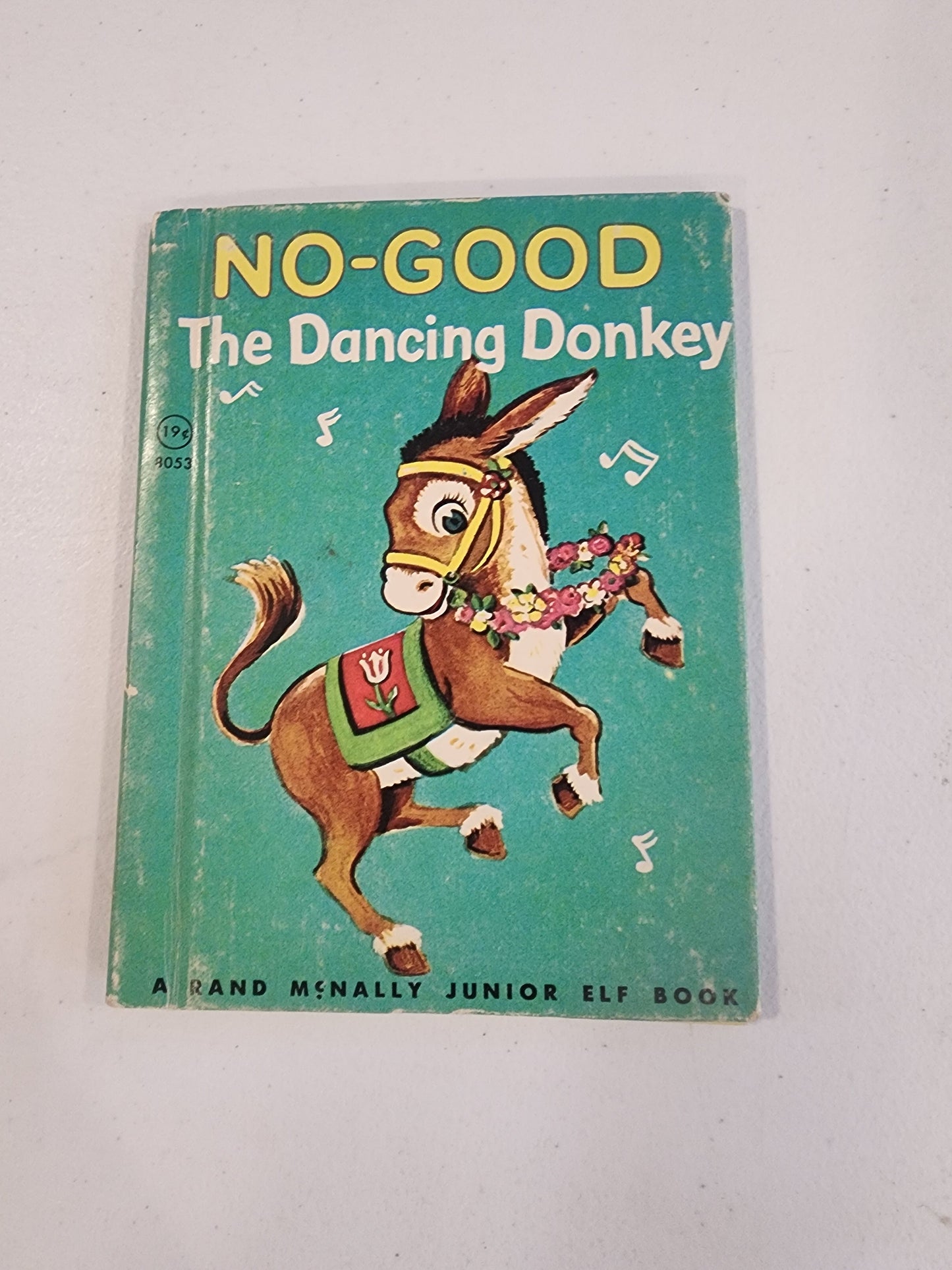 NO-GOOD The Dancing Donkey Rand McNally Junior Elf Book 1944 19 cents on book Tennessee Junk Trunk
