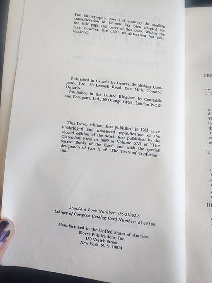 I Ching : The Book of Changes by James Legge (1963, Trade PChing : The Book of Changes by James Legge (1963, Trade Paperback) Tennessee Junk Trunk