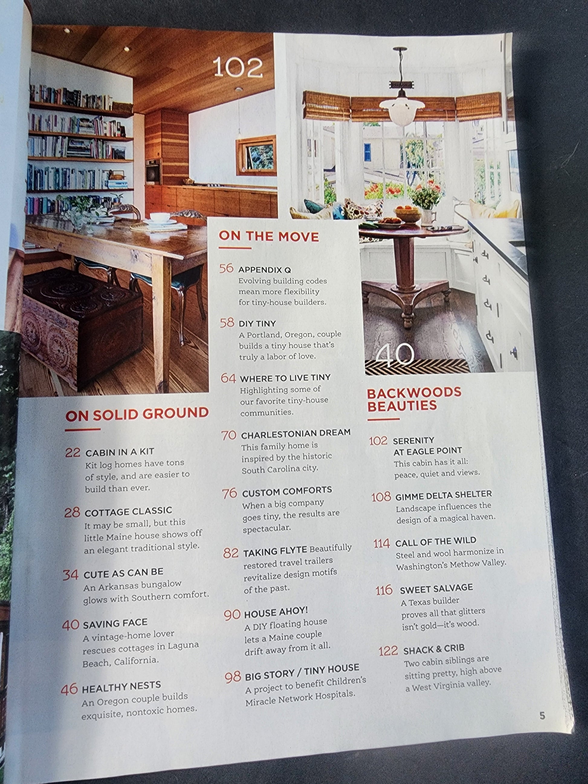 Tiny Homes Magazine - Living Large In Small Houses - 17 Beautiful Homes - Building Checklist!  Get Organized Tennessee Junk Trunk