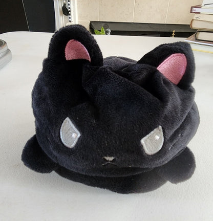 The Original Reversible Cat Plushie - Black Cat Sensory Fidget Stuffed Animal Tennessee Junk Trunk