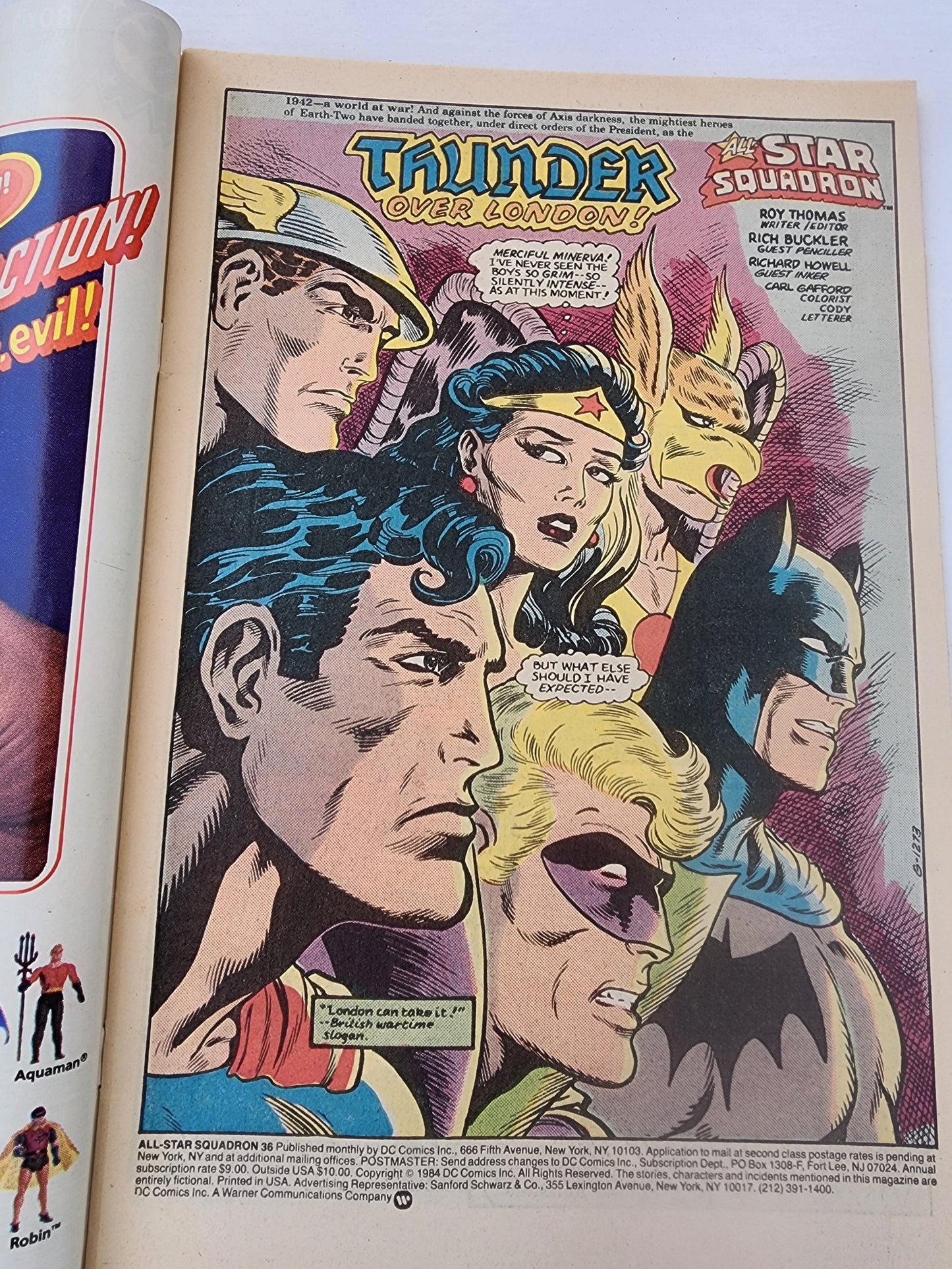 All-Star Squadron 36  Superman vs SHAZAM!  1984 DC Comic  in very good but not mint condition. Tennessee Junk Trunk