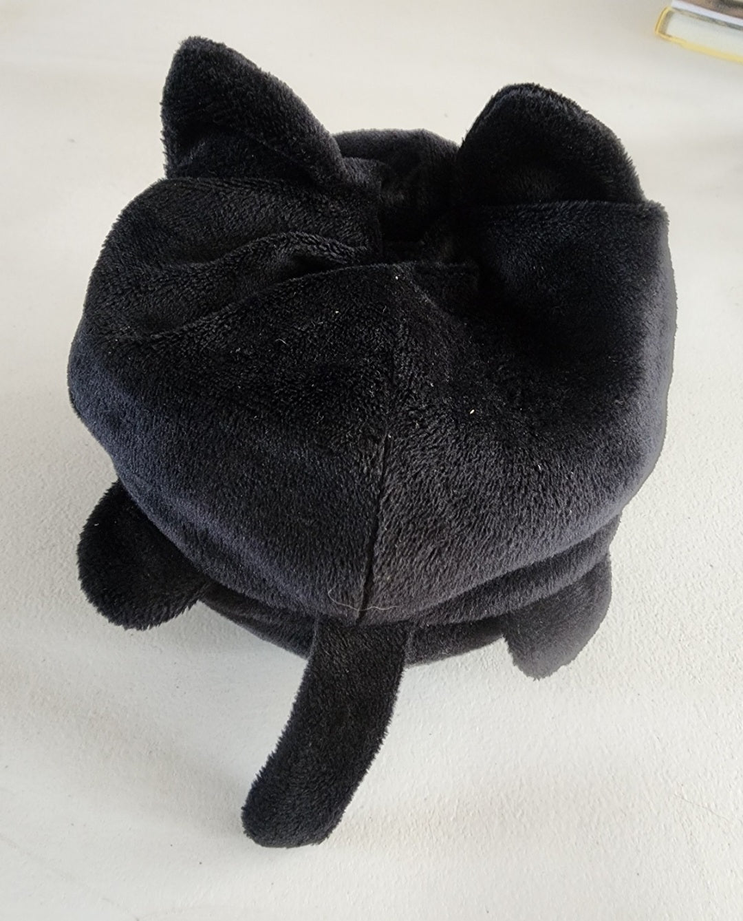 The Original Reversible Cat Plushie - Black Cat Sensory Fidget Stuffed Animal Tennessee Junk Trunk