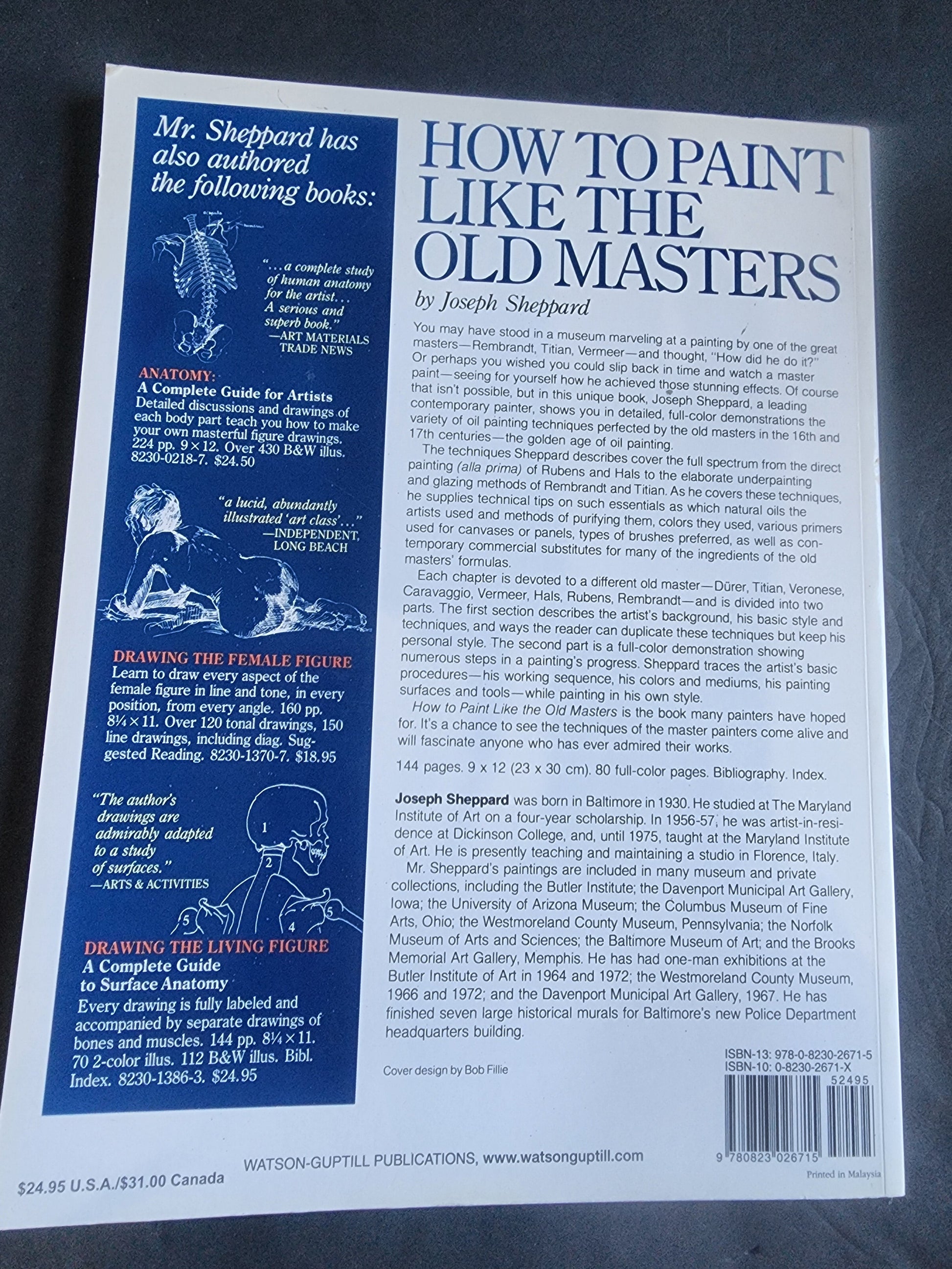 How to Paint Like the Old Masters by Joseph Sheppard softcover art book Tennessee Junk Trunk