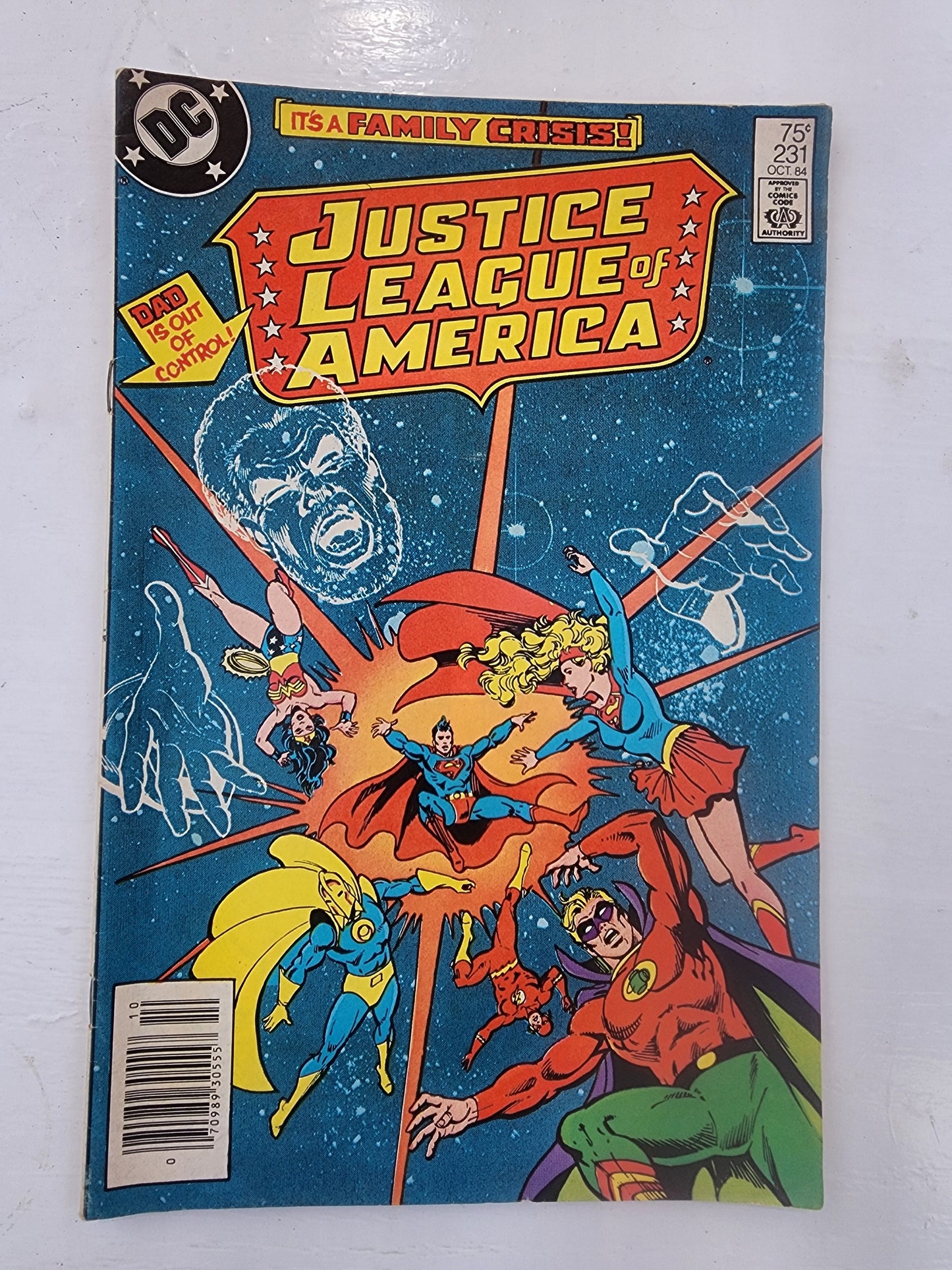Justice League of America 231  JLA/ JSA Team-Up! 1984 DC Comic Tennessee Junk Trunk