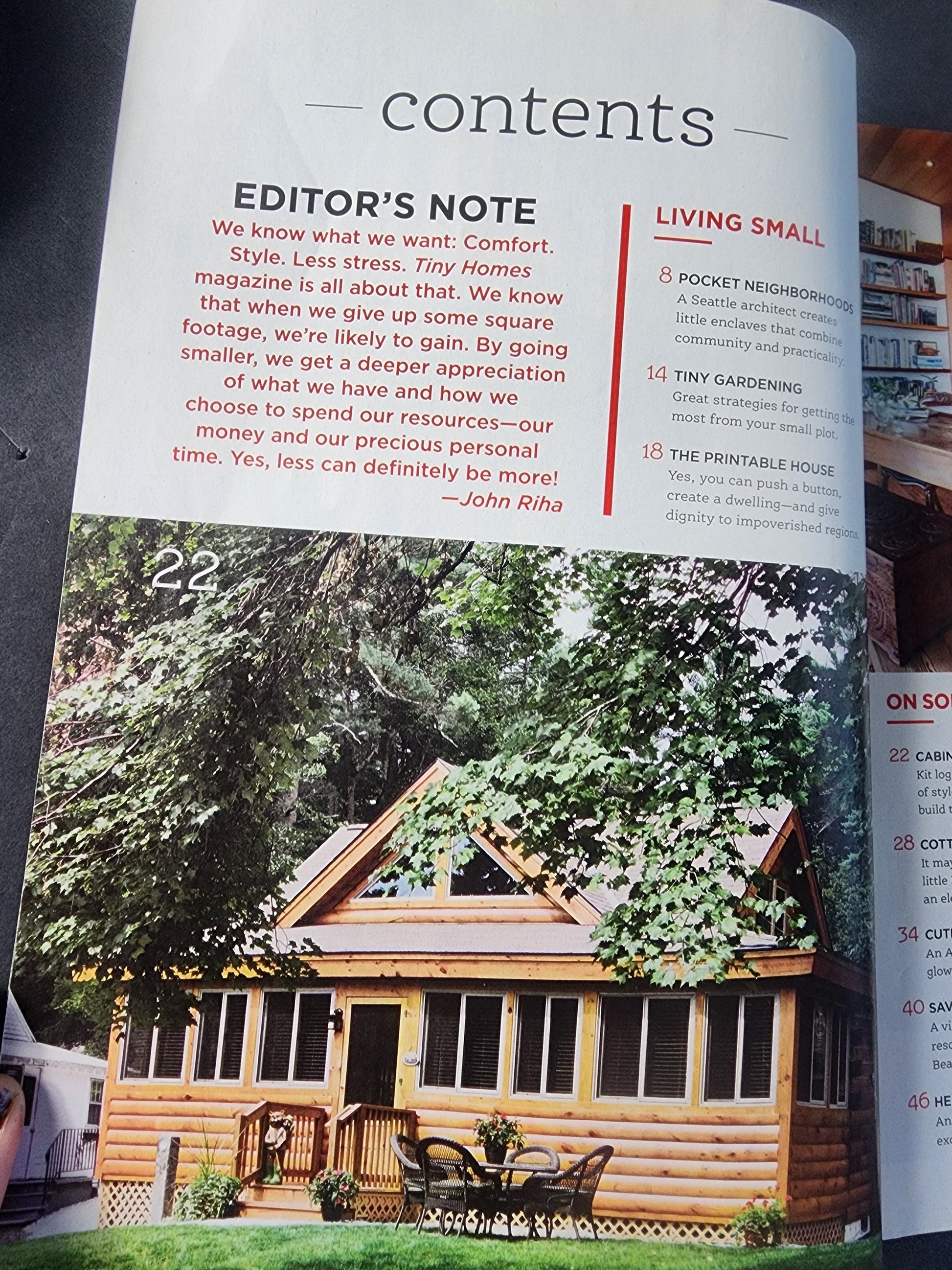 Tiny Homes Magazine - Living Large In Small Houses - 17 Beautiful Homes - Building Checklist!  Get Organized Tennessee Junk Trunk