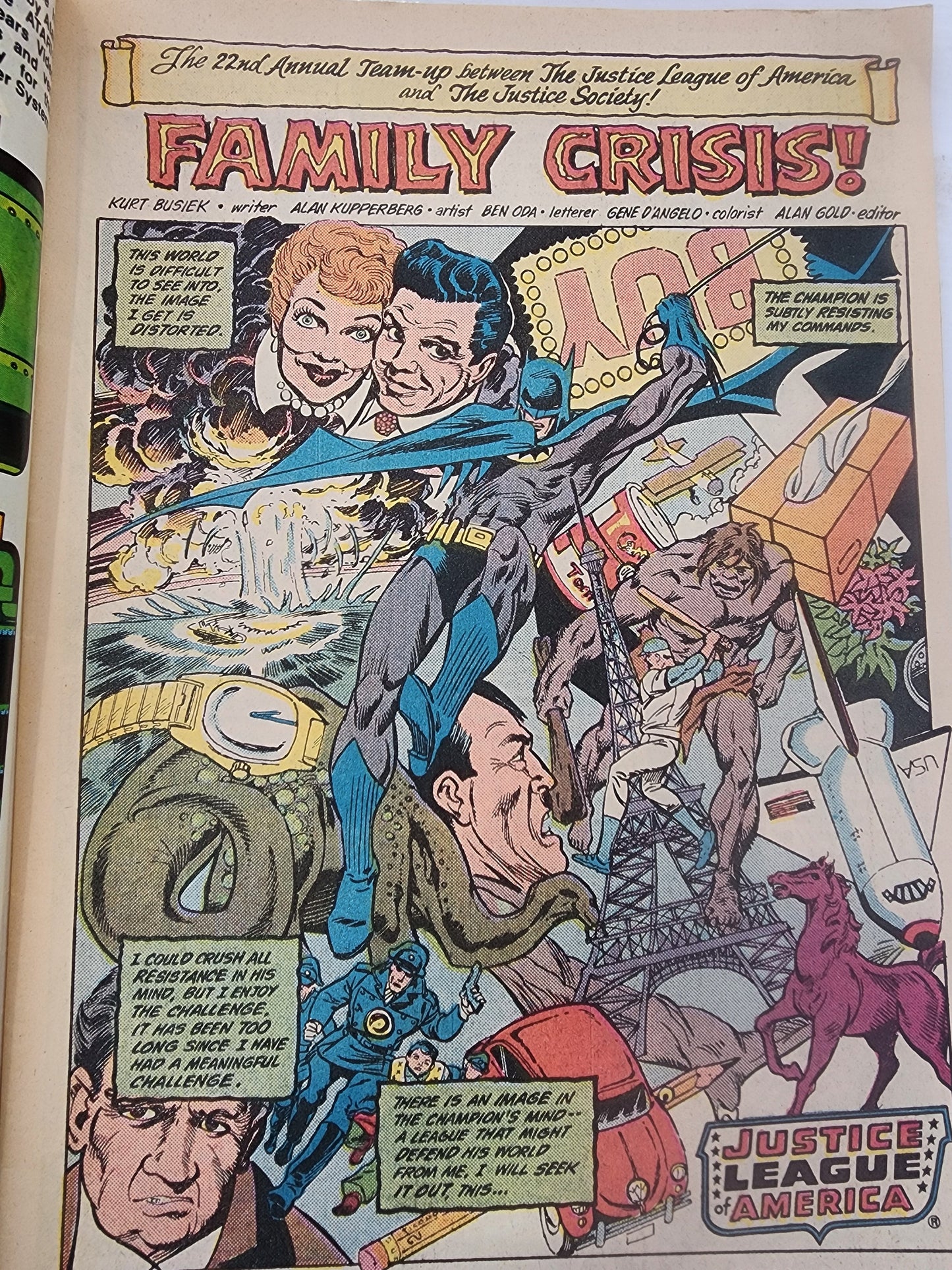 Justice League of America 231  JLA/ JSA Team-Up! 1984 DC Comic Tennessee Junk Trunk