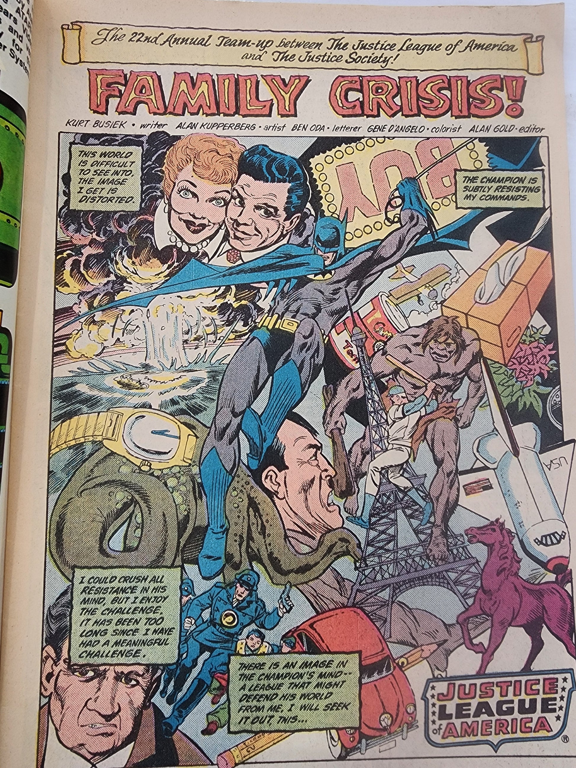 Justice League of America 231  JLA/ JSA Team-Up! 1984 DC Comic Tennessee Junk Trunk