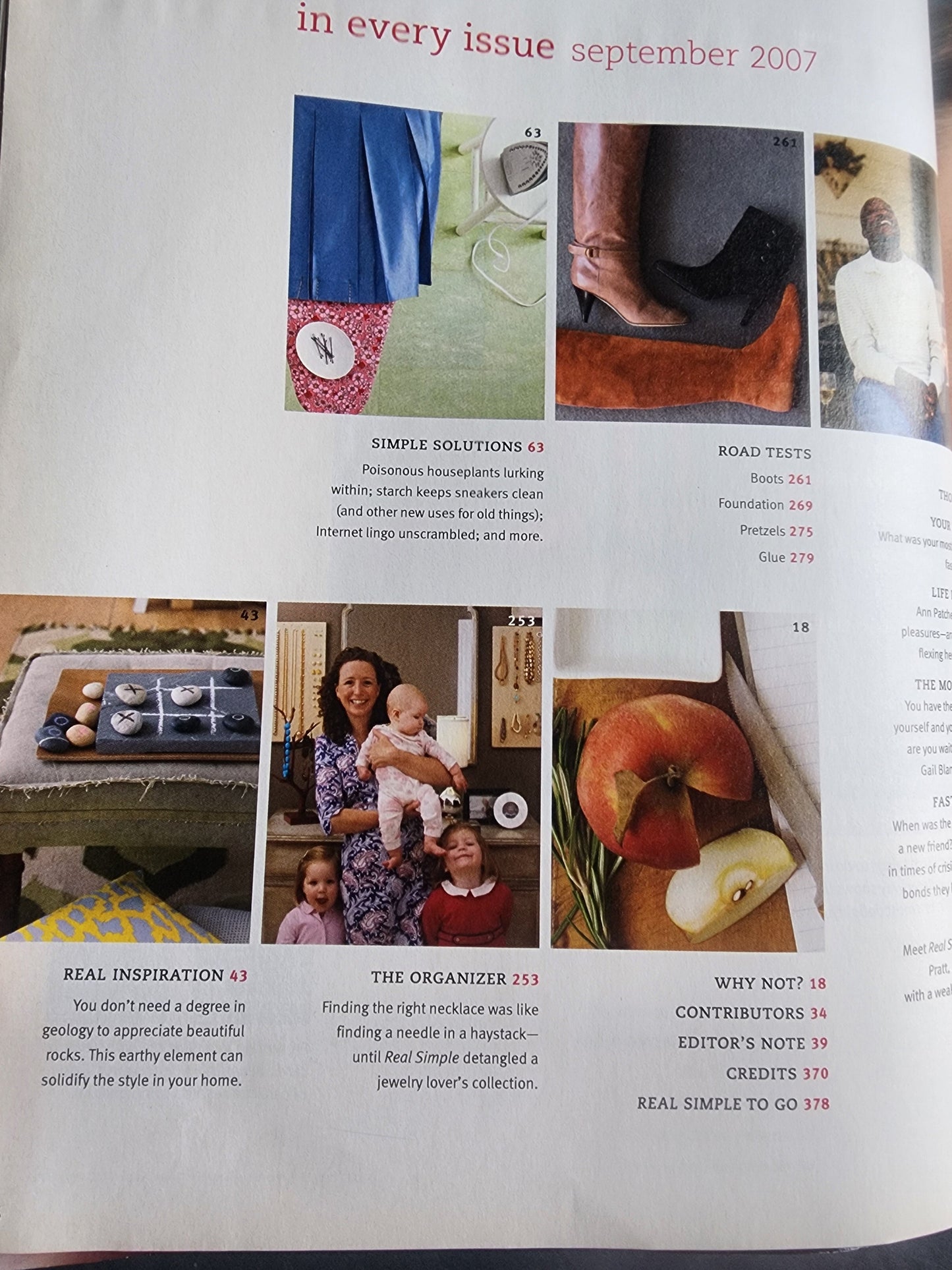 Real Simple Sept. 2007 Issue - Fashion made Easy, The chicken handbook of delicious meals Tennessee Junk Trunk
