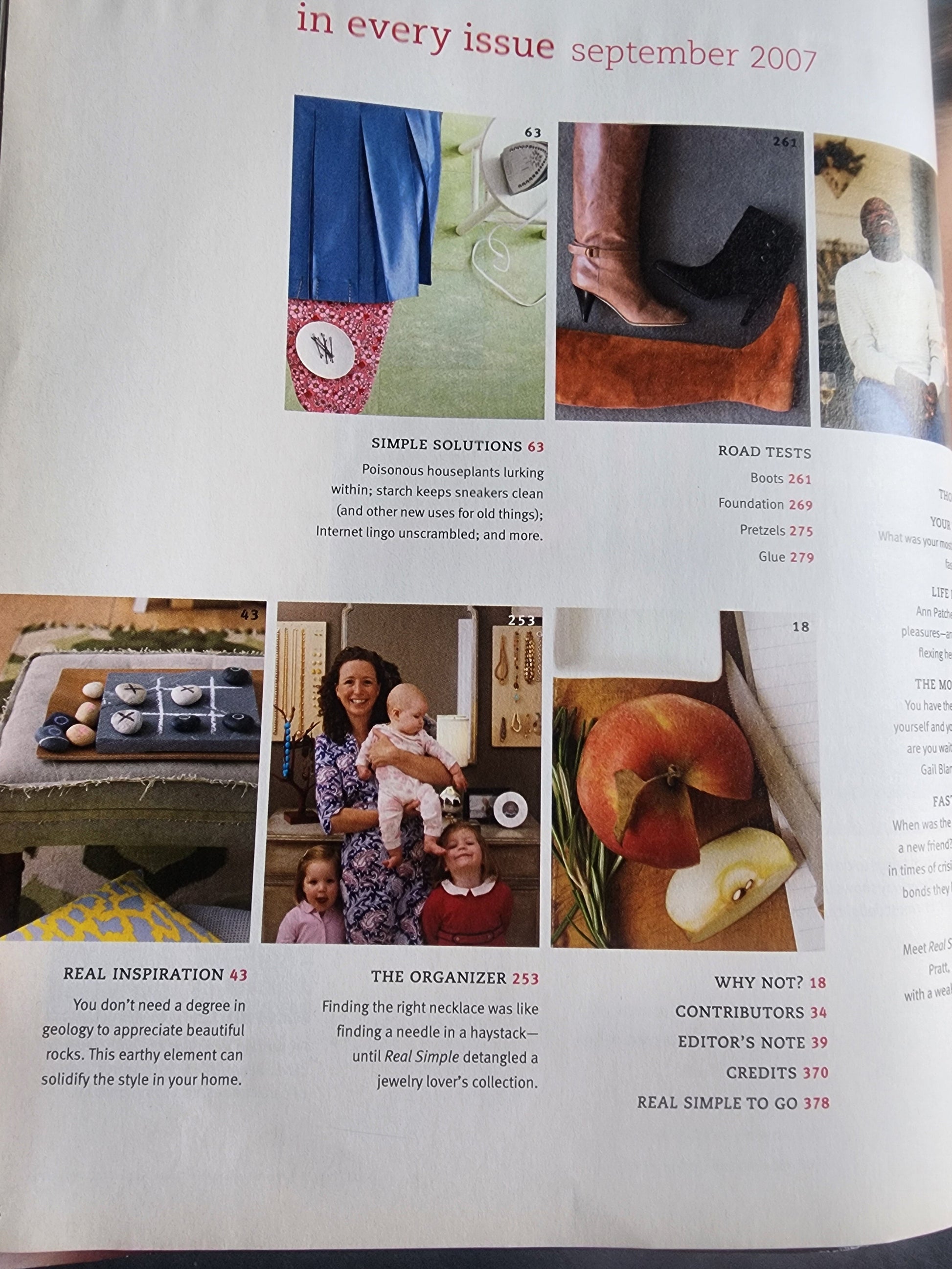 Real Simple Sept. 2007 Issue - Fashion made Easy, The chicken handbook of delicious meals Tennessee Junk Trunk