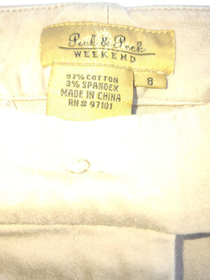 Women's Tan Pants Peck & Peck size 8 Tennessee Junk Trunk