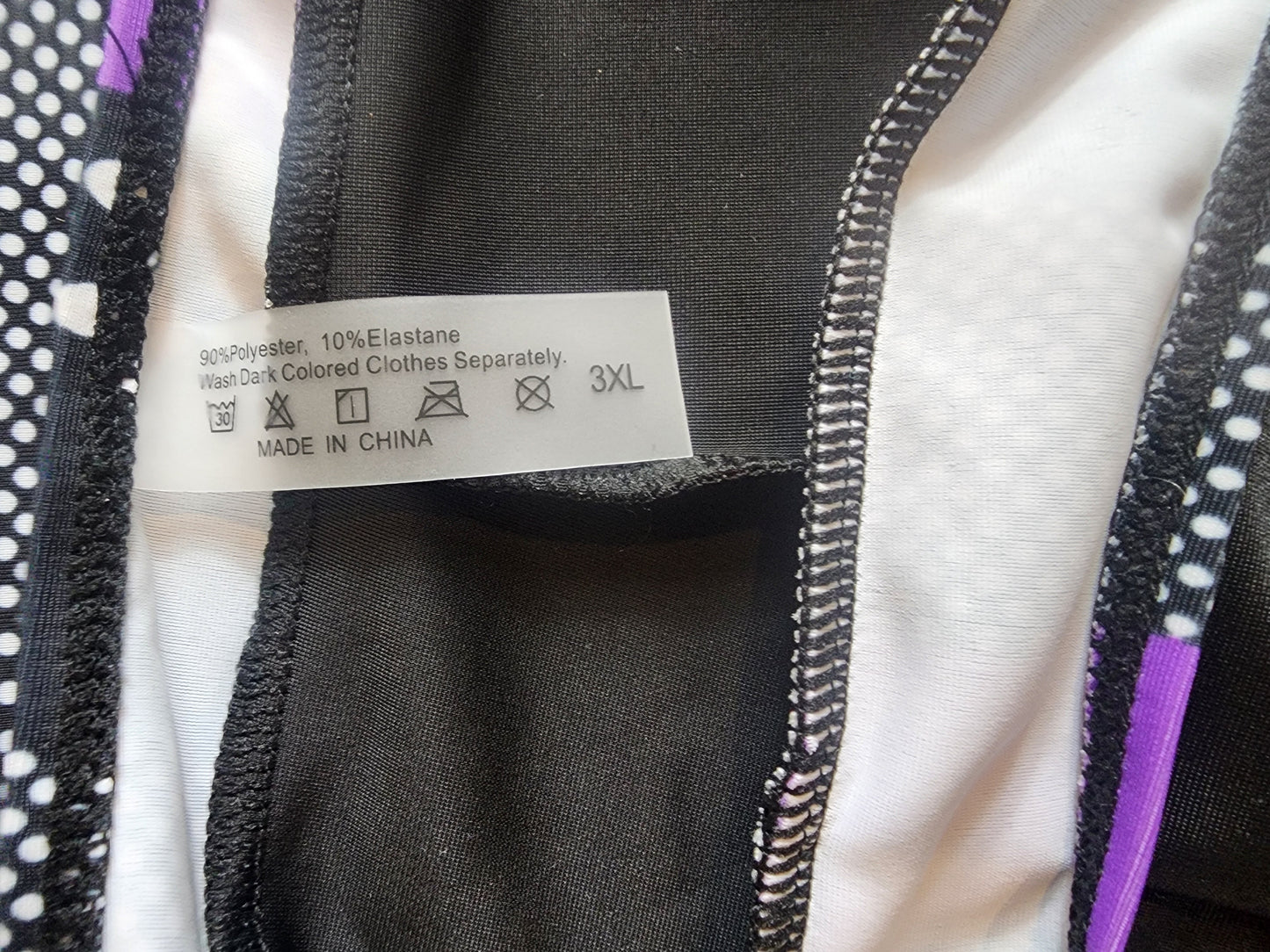 Women's Plus Size Swimsuit 18-20 Purple Black White Tennessee Junk Trunk