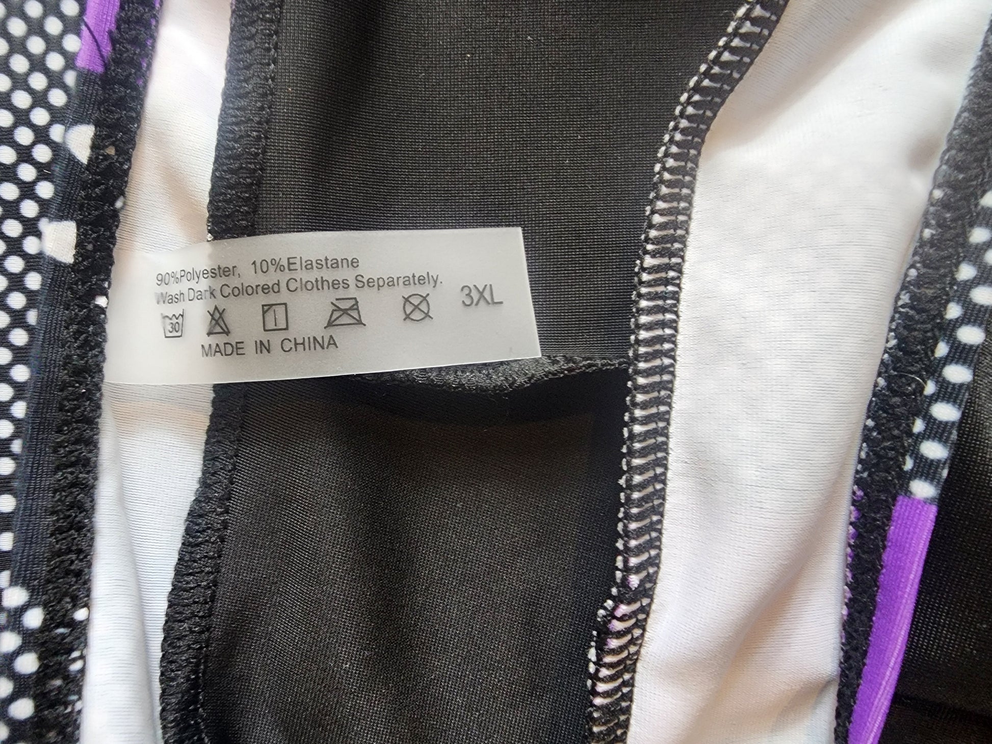 Women's Plus Size Swimsuit 18-20 Purple Black White Tennessee Junk Trunk