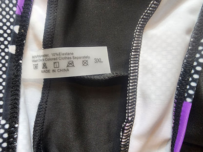 Women's Plus Size Swimsuit 18-20 Purple Black White Tennessee Junk Trunk