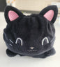 The Original Reversible Cat Plushie - Black Cat Sensory Fidget Stuffed Animal Tennessee Junk Trunk