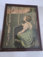 Vintage Art Print 1920s Lithograph SPRING SONG  Simon Glucklich Original Frame Tennessee Junk Trunk