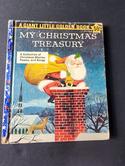 My Christmas Treasury" is a classic Little Golden Book published in 1957 by Golden Books. A Giant little Golden book Tennessee Junk Trunk
