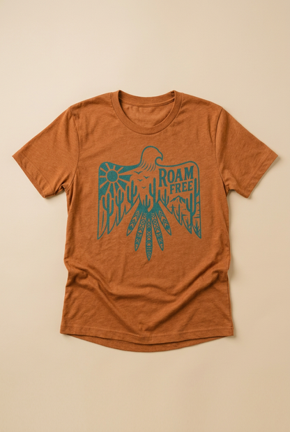 Roam Free Tee (Boho/Western) Fitkitty Culture Athleisure Wear, Yoga Wear & Women's Clothing