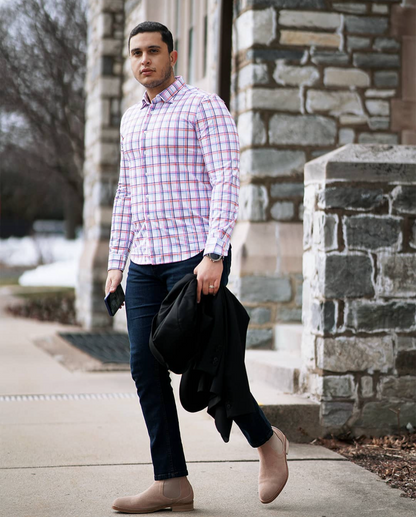 Rob Plaid Long Sleeve Tech Shirt Buki
