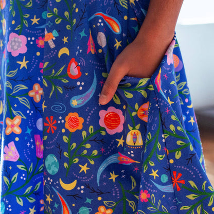 "Gardeners of the Galaxy" Space Paisley Sleeveless Play Dress with Pockets Princess Awesome & Boy Wonder