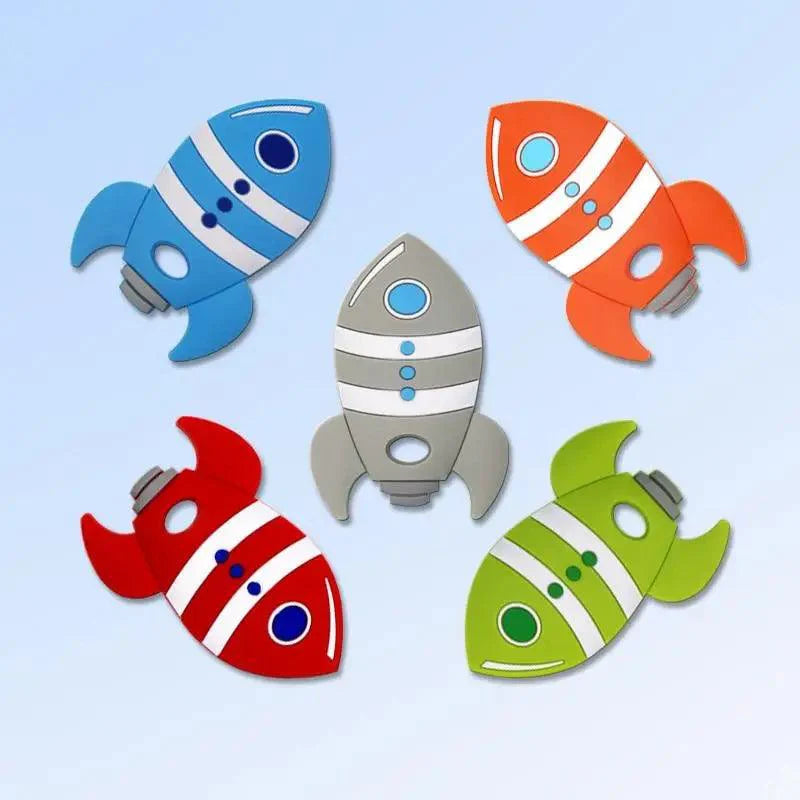 Rocket Silicone Baby Teether Rodent Baby Teething Toys Chewable Animal Shape Baby Products Nursing Gift Stevvex