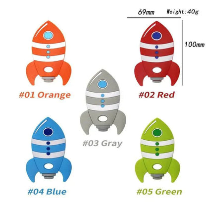 Rocket Silicone Baby Teether Rodent Baby Teething Toys Chewable Animal Shape Baby Products Nursing Gift Stevvex