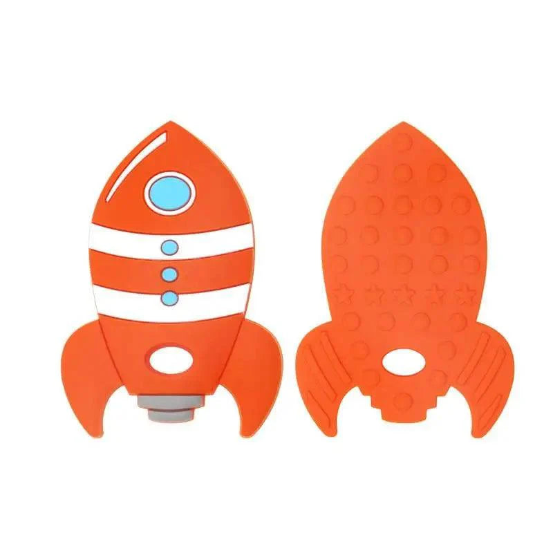 Rocket Silicone Baby Teether Rodent Baby Teething Toys Chewable Animal Shape Baby Products Nursing Gift Stevvex