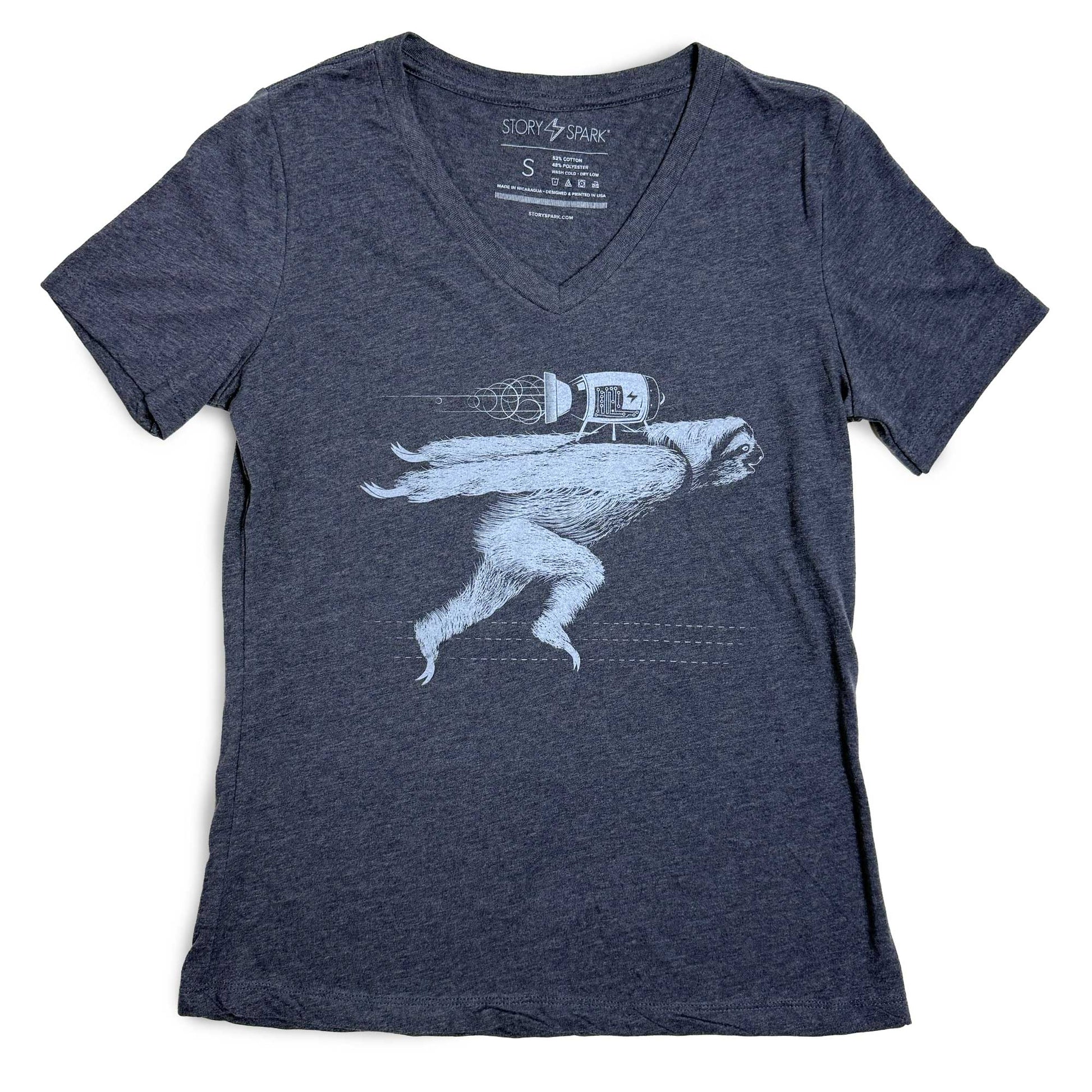 Boooost Womens V-neck T-shirt STORY SPARK